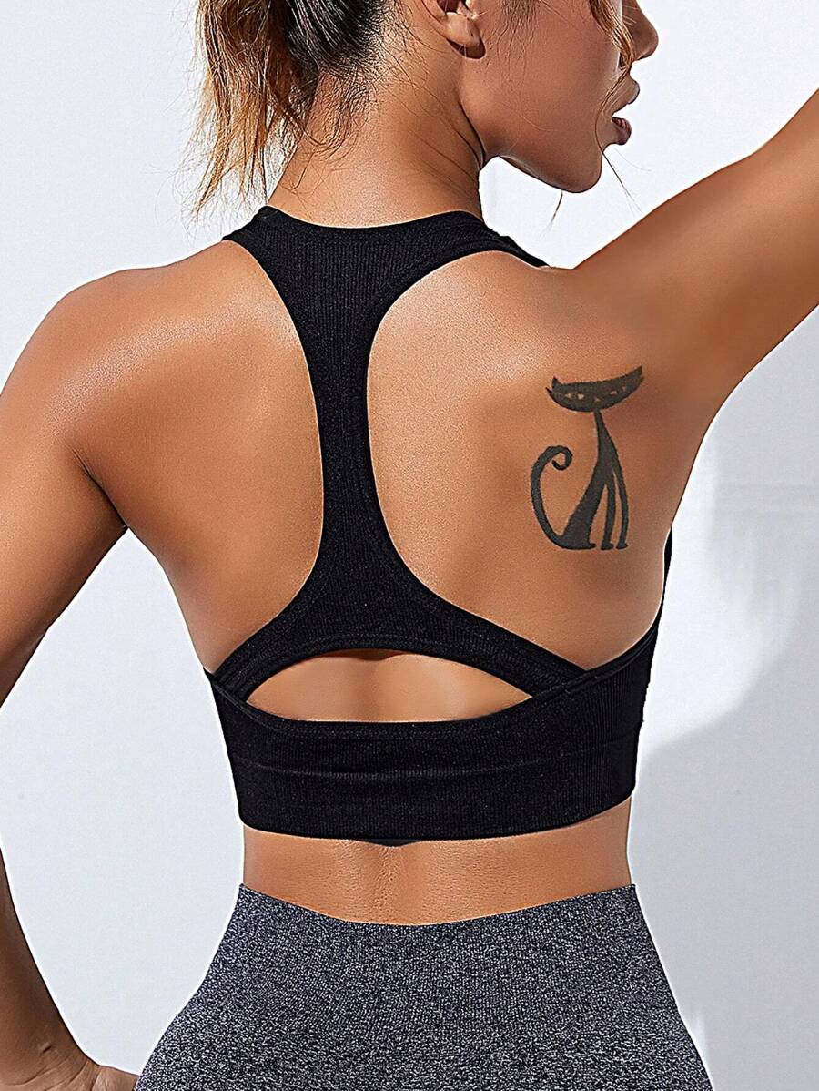 Yoga Basic Sujetador deportivo con abertura de espalda nadadora