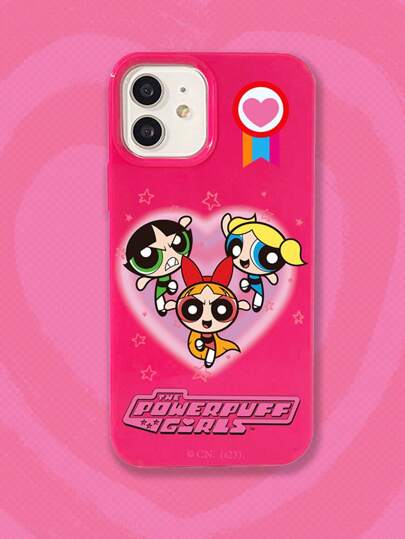 The Powerpuff Girls | ROMWE 1pc Letter Cartoon Graphic TPU Phone Case Compatible With IPhone