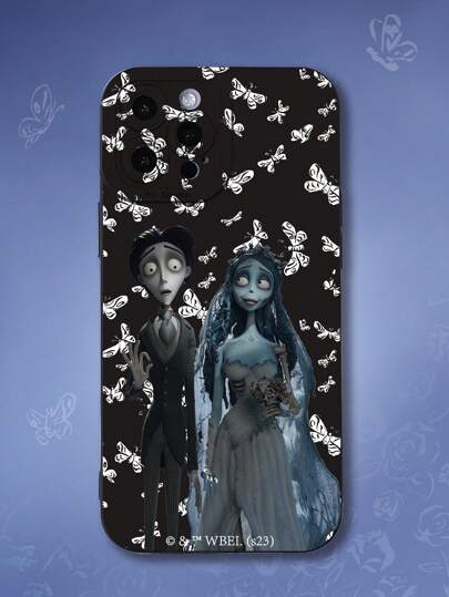 Corpse Bride | ROMWE 1pc Butterfly & Ghost Graphic TPU Phone Case Compatible With IPhone