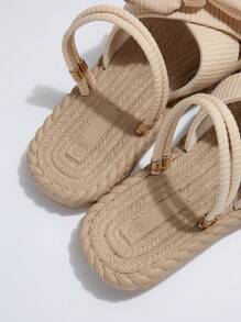 Women's Fashionable Versatile Flat Slip-On Loafers - Beige - View 8