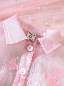 Baby Girl Appliques Shirt & Paperbag Waist Shorts & Cami Top - Multicolor - View 4