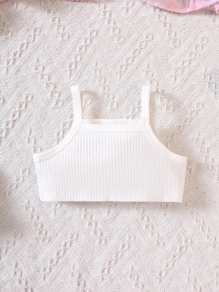 Baby Girl Appliques Shirt & Paperbag Waist Shorts & Cami Top