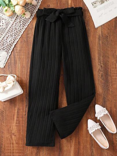 Sparklyn cô gái mười hai Nếp gấp cao eo Thắt lưng Quần