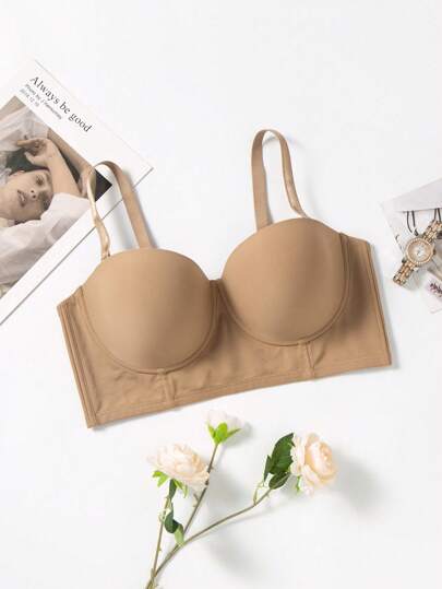 大碼素色鋼圈文胸