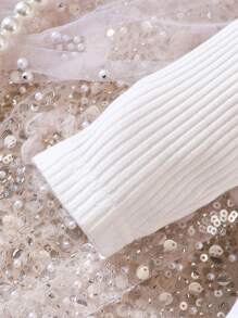 女嬰荷葉邊T恤&千鳥格印花半身裙 - 黑與白 - 查看 5