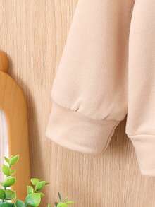 SHEIN Đứa bé gái Đồ họa Chữ cái Áo nỉ - trắng - Xem 6
