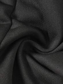 SHEIN 男小童拼接側邊接縫前打結長褲 - 黑色 - 查看 5