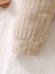 Baby Boy 3D Ear Design Button Front Hooded Jumpsuit