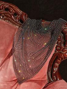 SHEIN SXY Bufanda con cristales, para fiesta y escuela - Multicolor - Ver 4