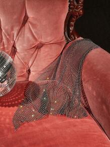 SHEIN SXY Bufanda con cristales, para fiesta y escuela - Multicolor - Ver 5