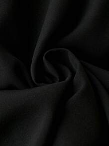 Calvaya Plus Guipure Lace Trim Zip Fly Shorts - Black - View 3