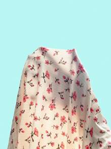 碎花荷葉邊吊帶睡裙 - 紅色 - 查看 7