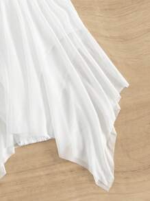 SHEIN Swim Summer Beach Solid Halter One Piece Swimsuit - White - View 4