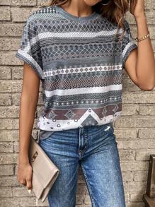 EMERY ROSE In Địa lý tay cánh Áo thun - Nhiều màu - Xem 5