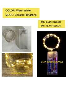 Sweetness 1 pieza Luz de tira 2m/3m unicolor - Amarillo - Ver 10