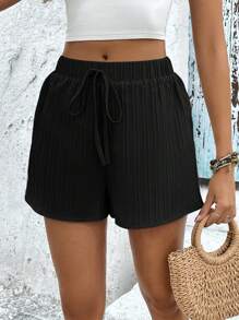 SHEIN Frenchy Tie Waist Shorts