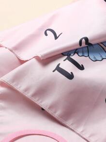 女嬰蝴蝶圖案毯子&2入組配件拍攝套裝 - 粉色 - 查看 5