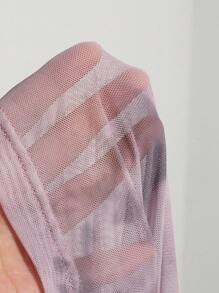 DAZY Tie Dye Asymmetrical Neck Ruched Top - Purple - View 8