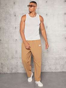 GENTILAND Nam Thư được vá Quần chân thẳng - Màu Khaki - Xem 6