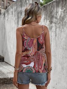 SHEIN LUNE Paisley Print Cami Top - Multicolor - View 2