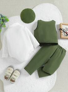 Baby Boy Gentleman Suit, Fashion, Luxury, Suitable For Birthday Party, Evening Party, Wedding, Full Moon Ceremony, Birthday - Multicolor - View 2