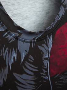 Manfinity LEGND Hombres Camiseta con estampado de águila - Multicolor - Ver 3