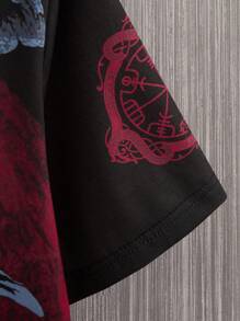 Manfinity LEGND Hombres Camiseta con estampado de águila - Multicolor - Ver 5