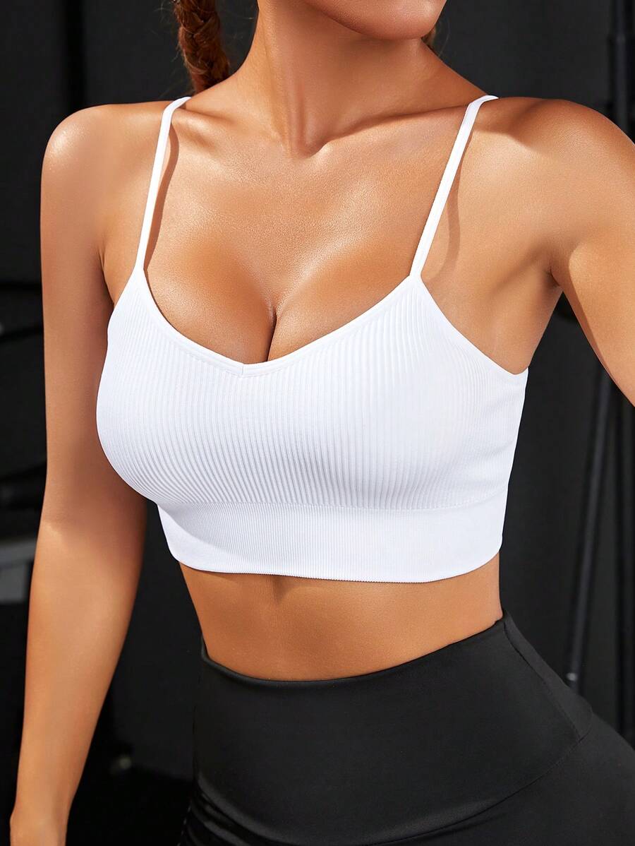 Easithlete 素色條紋針織運動型文胸