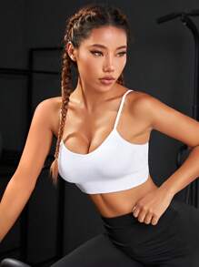 Easithlete 素色條紋針織運動型文胸