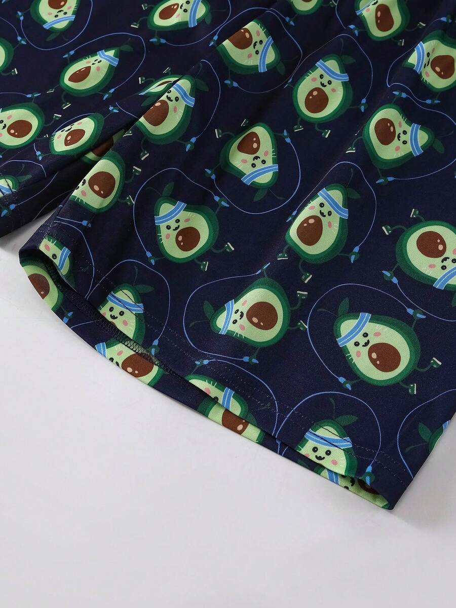 Men 2pcs Allover Print Elastic Waist Sleep Shorts SHEIN USA