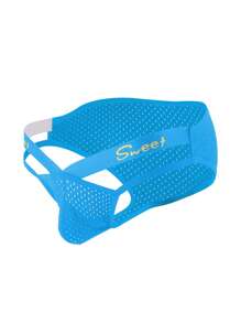 Men Letter Graphic Cut Out Brief - Blue - View 3