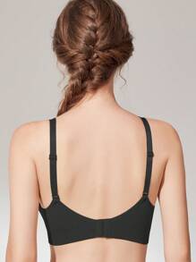 SHEIN 孕婦褶皺哺乳內衣，為媽媽而設 - 黑色 - 查看 2