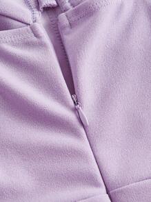 SHEIN Belle Solid Bustier Cami Dress,Pastel Dresses For Women - Lilac Purple - View 3