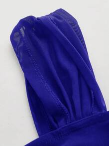 SHEIN MOD 素色褶邊短款寬背帶上衣