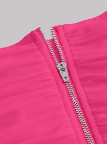 SHEIN MOD Off Shoulder Ruched Bandana Hem Rose Red Shoulder Party Women Dresses Top