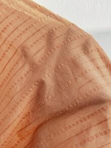 SHEIN Frenchy 拼接水溶蕾絲後鎖孔背心上衣 - 珊瑚橙 - 查看 7