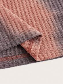 SHEIN EZwear Nhuộm buộc tay cánh Áo phông Crop - Nhiều màu - Xem 4