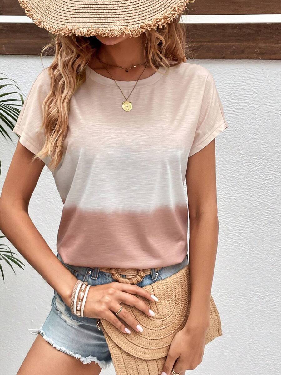 SHEIN Frenchy 女士休闲宽松圆领短袖T恤