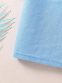 SHEIN Chico joven Camisa polo ribete en contraste