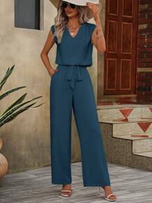Chiquease Solid Blouse & Wide Leg Trousers