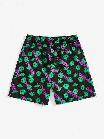 Street Life Homme Short alien & À Lettres À Cordon