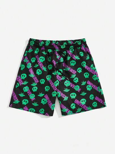 Street Life Homme Short alien & À Lettres À Cordon