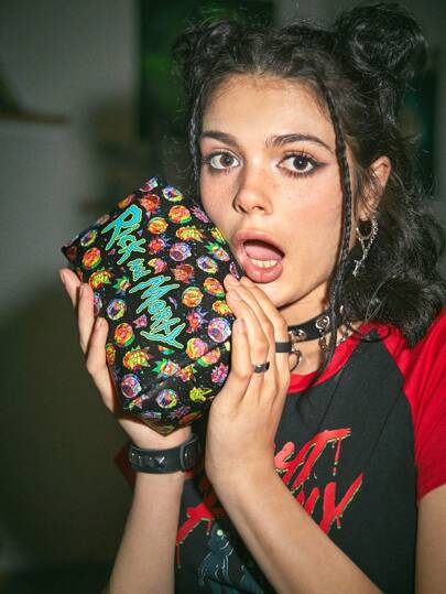 Rick and Morty | ROMWE Borsa organizer per trucco da donna