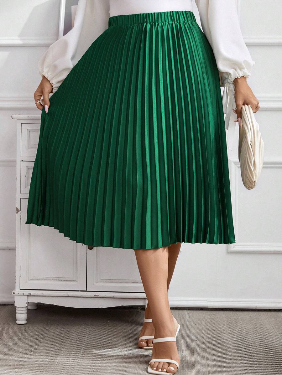 SHEIN Privé Plus High Waist Pleated Skirt for Sale Australia New
