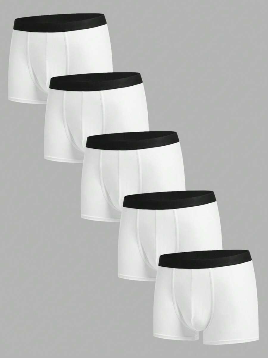 Nam 5 cái Băng tương phản Quần chữ nhật - trắng - Xem 1