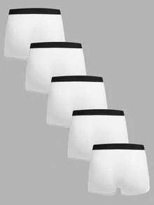 Nam 5 cái Băng tương phản Quần chữ nhật - trắng - Xem 2