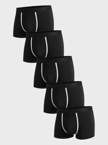 Nam 5 cái Tương phản ràng buộc Quần chữ nhật - màu đen - Xem 3