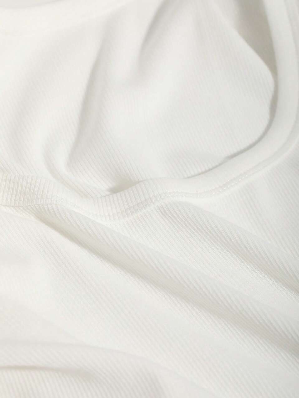 Solid Scoop Neck Crop Tee Long Sleeve Women Tops