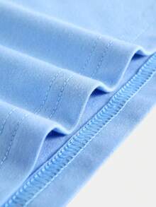 ROMWE MEN Street Life Guys Cotton Car & Letter Graphic Tee - Baby Blue - View 4