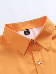 Manfinity Homme Nam Bóng Nút Lên Áo sơ mi Without Tee - Nhiều màu - Xem 4